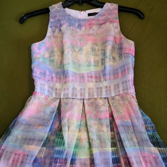 Cynthia Steffe Fit/Flare‎ Cityscape Print Dress - Picture 2 of 14